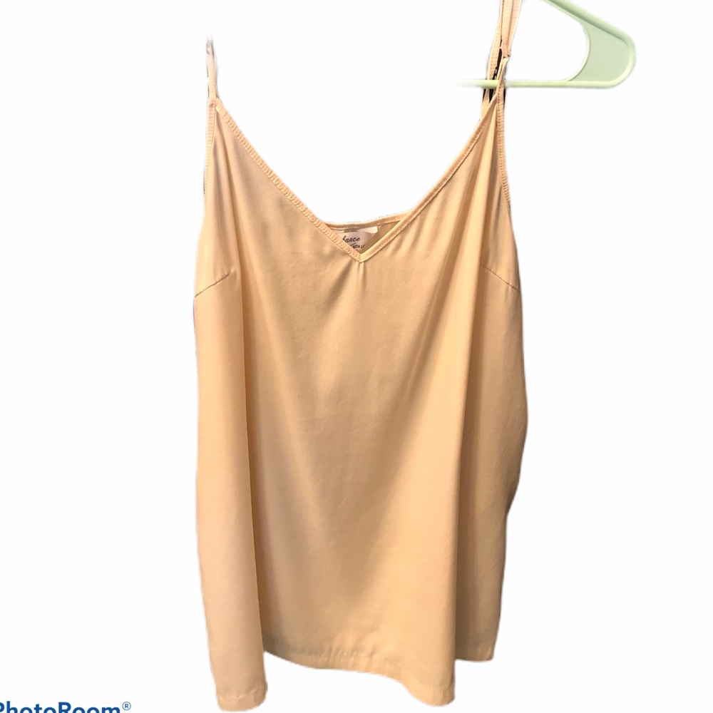 By Chance Cream Spaghetti Strap Tank Top